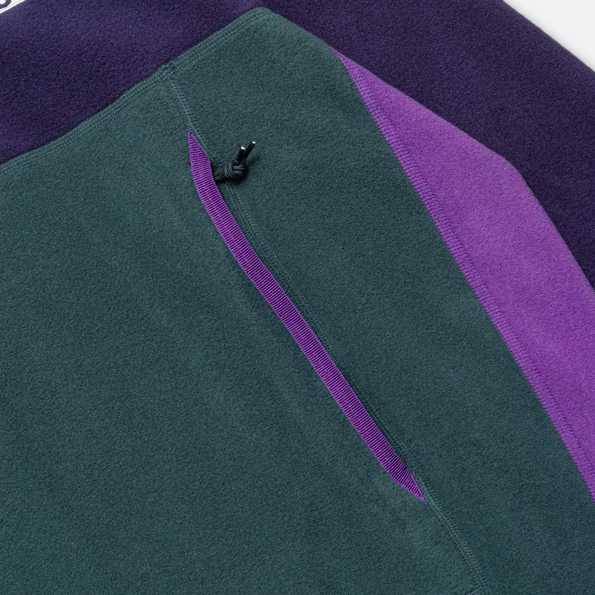 Polartec® 'Wolf Tree' Pullover - Deep Jungle/Purple Ink-Summit White