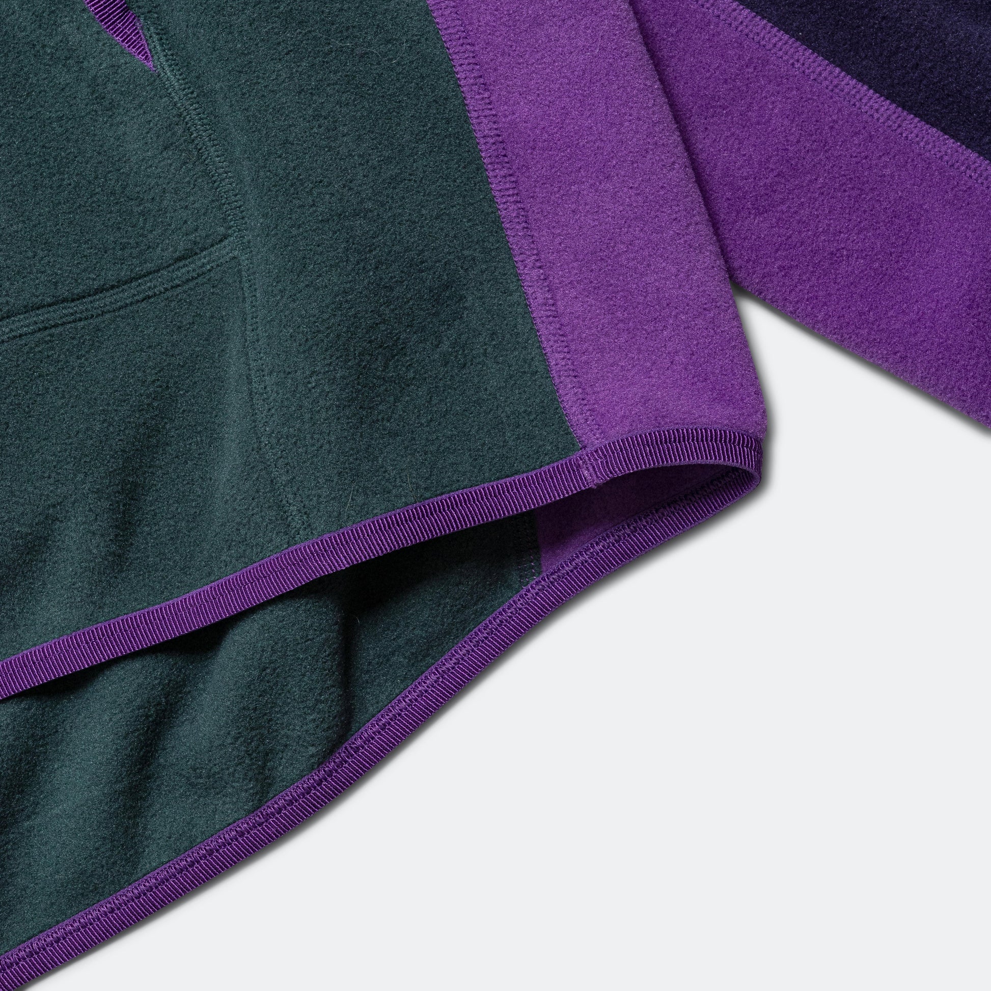 Polartec® 'Wolf Tree' Pullover - Deep Jungle/Purple Ink-Summit White