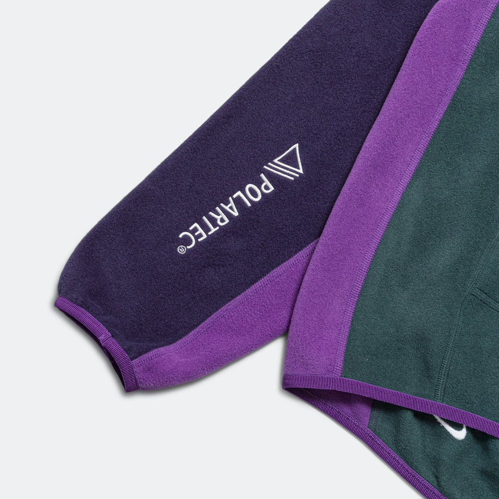 Polartec® 'Wolf Tree' Pullover - Deep Jungle/Purple Ink-Summit White