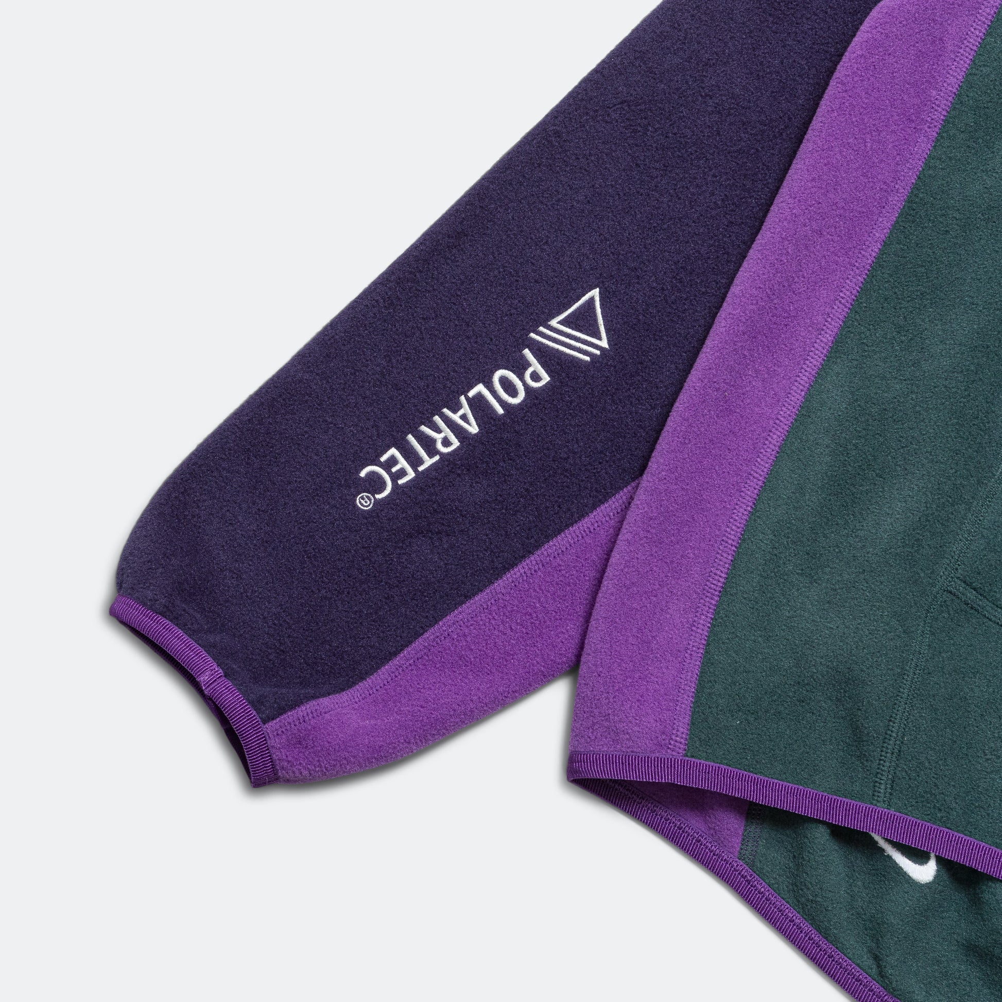 Polartec® 'Wolf Tree' Pullover - Deep Jungle/Purple Ink-Summit White