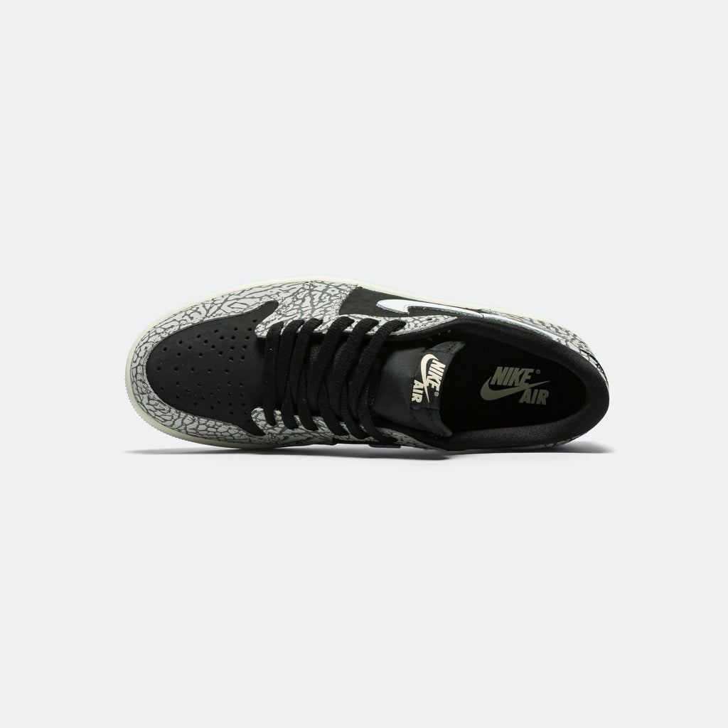Womens Air Jordan 1 Retro Low OG - Black/Muslin-Tech Grey-White