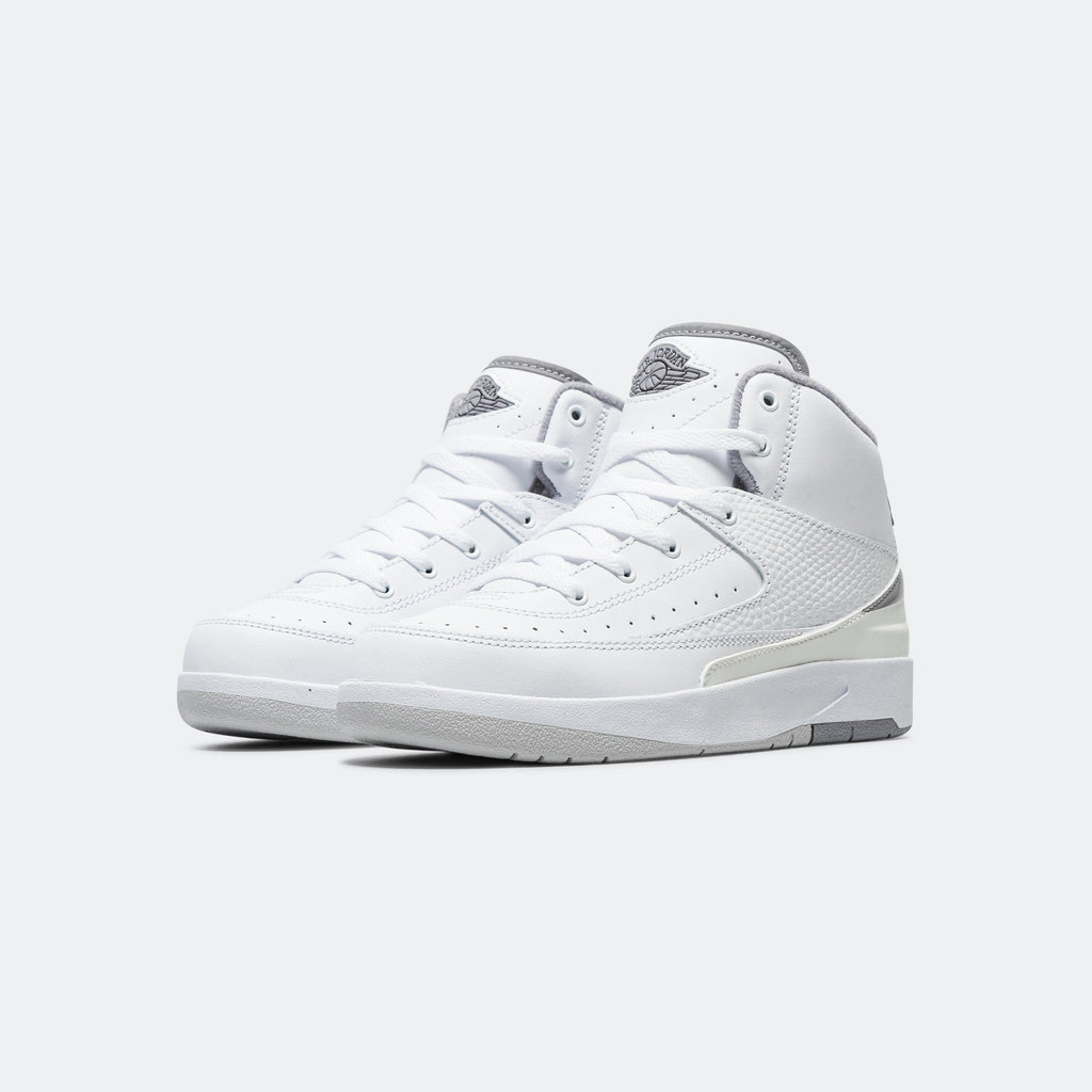 Air Jordan 2 Retro (PS) - White/Cement Grey-Sail-Black
