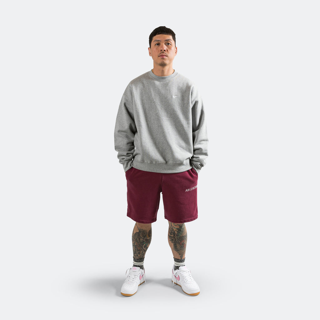 Wordmark Fleece Short - Cherrywood Red/Sail