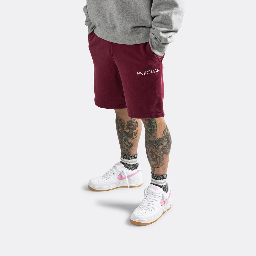 Wordmark Fleece Short - Cherrywood Red/Sail