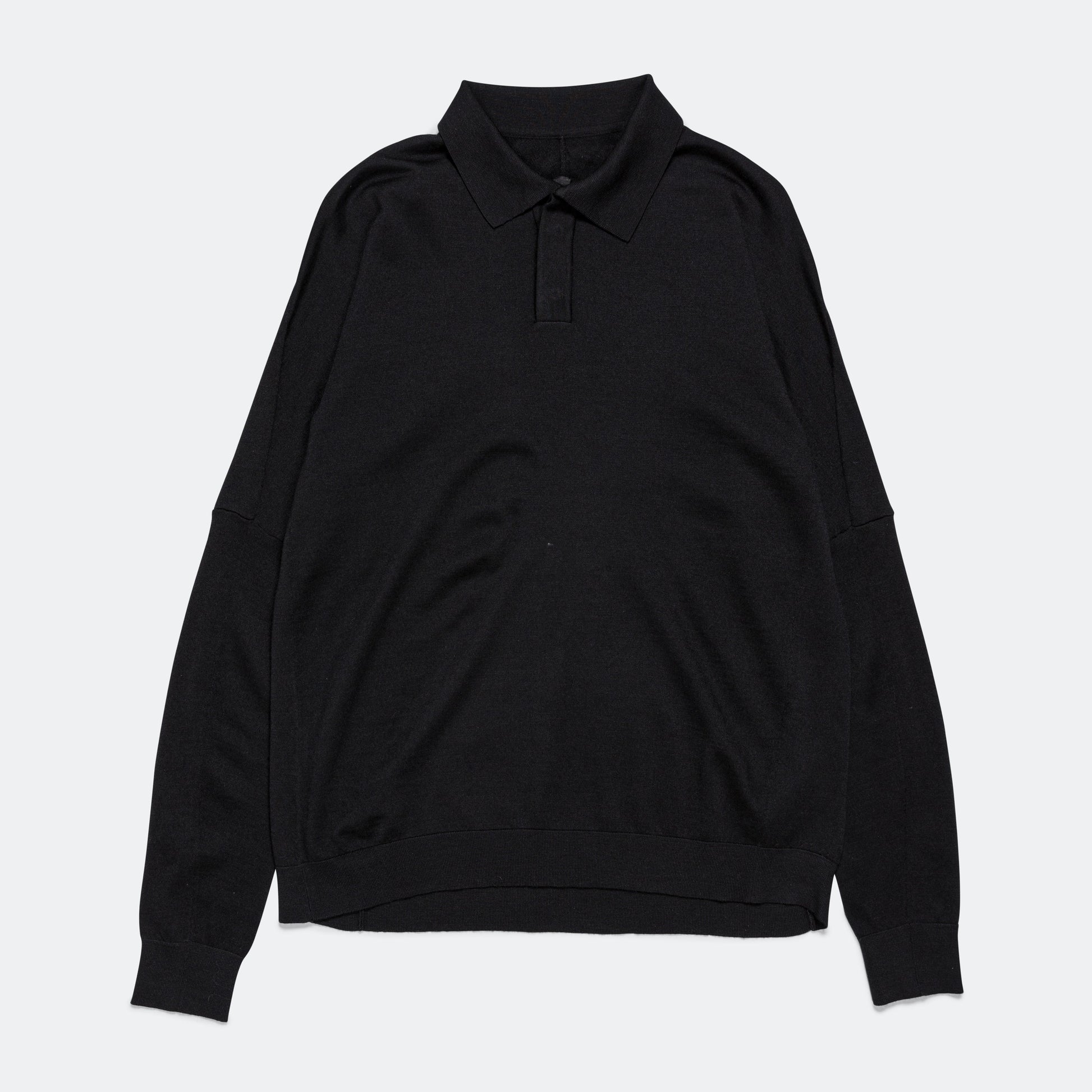 ESC Knit LS Polo - Black