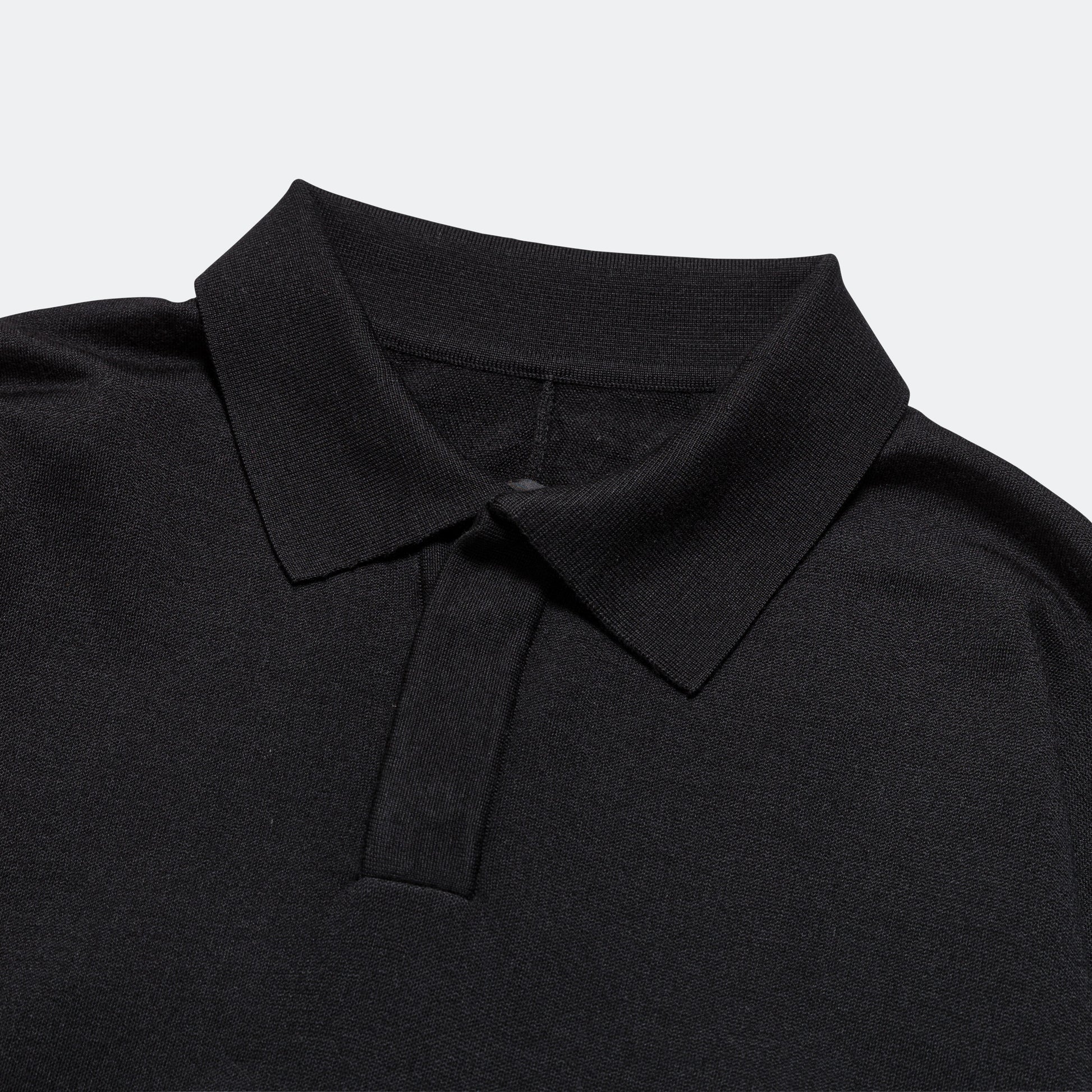 ESC Knit LS Polo - Black