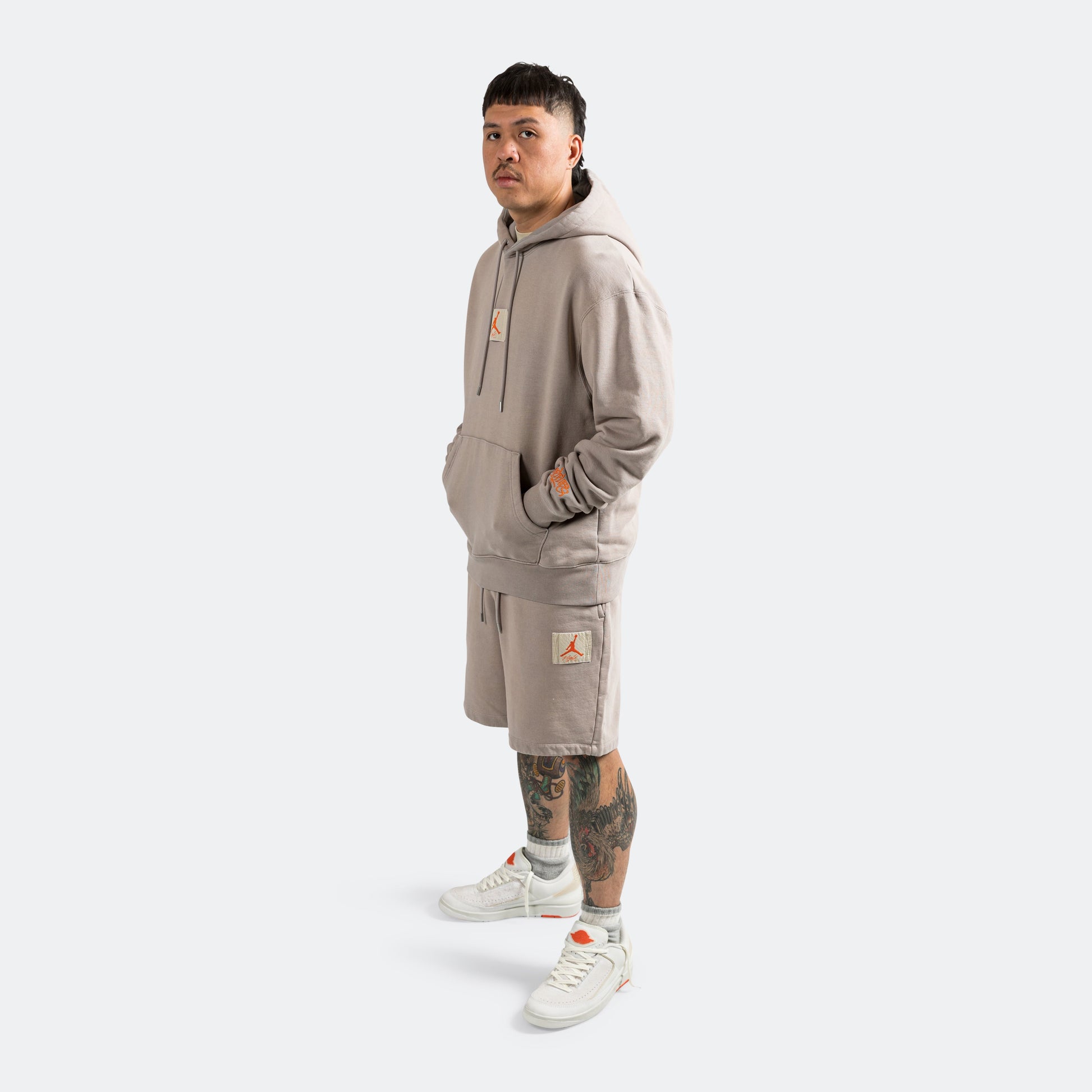 International Flight Club Hoodie × Shelflife - Enigma Stone/Total Orange