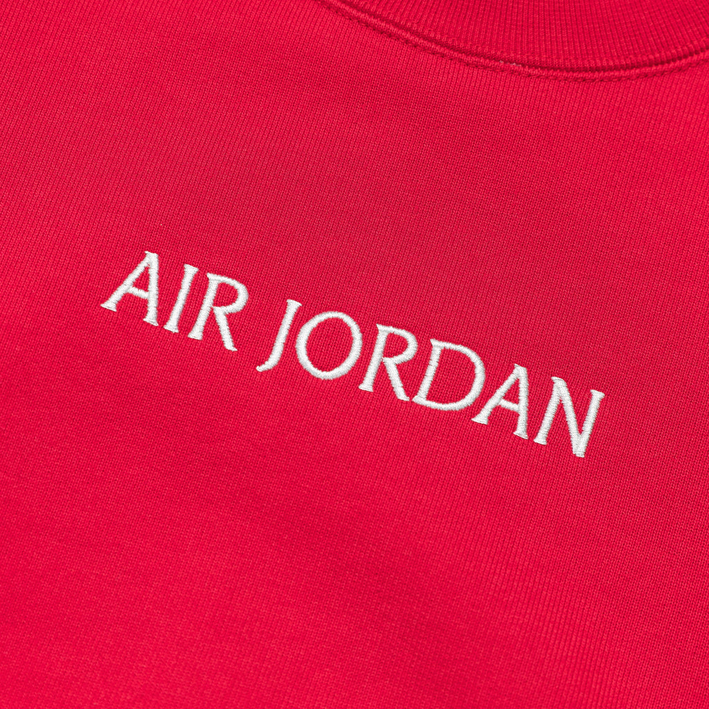 Womens Air Jordan SP Fleece Crewneck - Fire Red/Sail