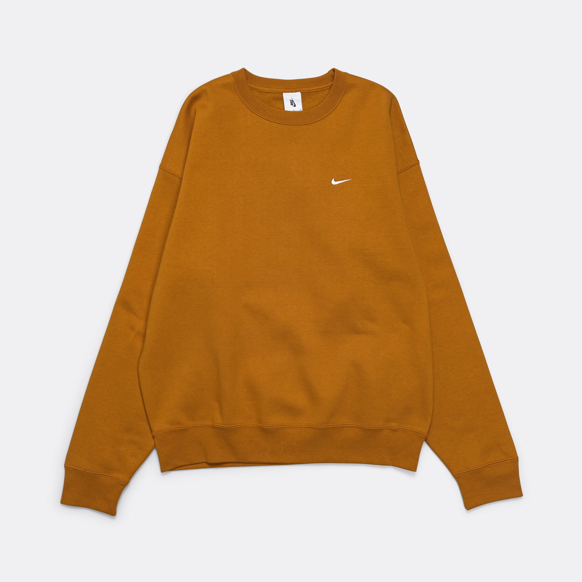 NikeLab NRG Solo Swoosh Fleece Crew - Desert Ochre/White