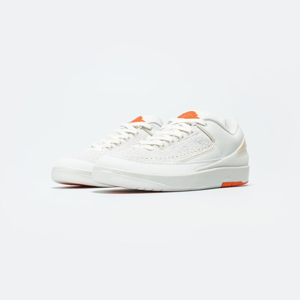Air Jordan 2 Retro Low x Shelflife - White/Sail/Light Bone/Bright Mandarin