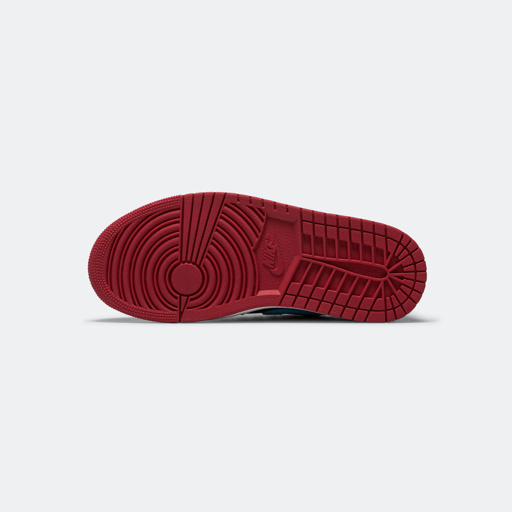 Womens Air Jordan 1 Low OG - Black/Dk Powder Blue-Gym Red