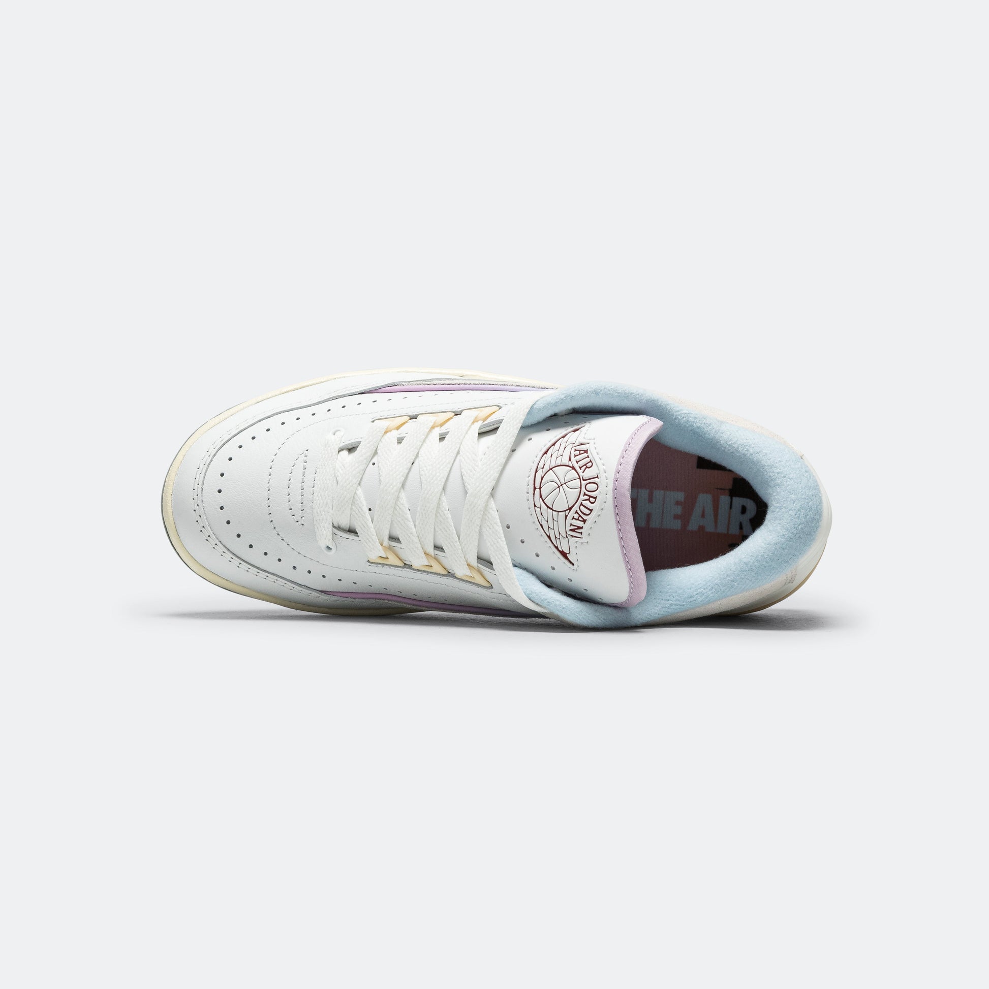 Womens Air Jordan 2 Retro Low - Summit White/Varsity Red-Ice Blue