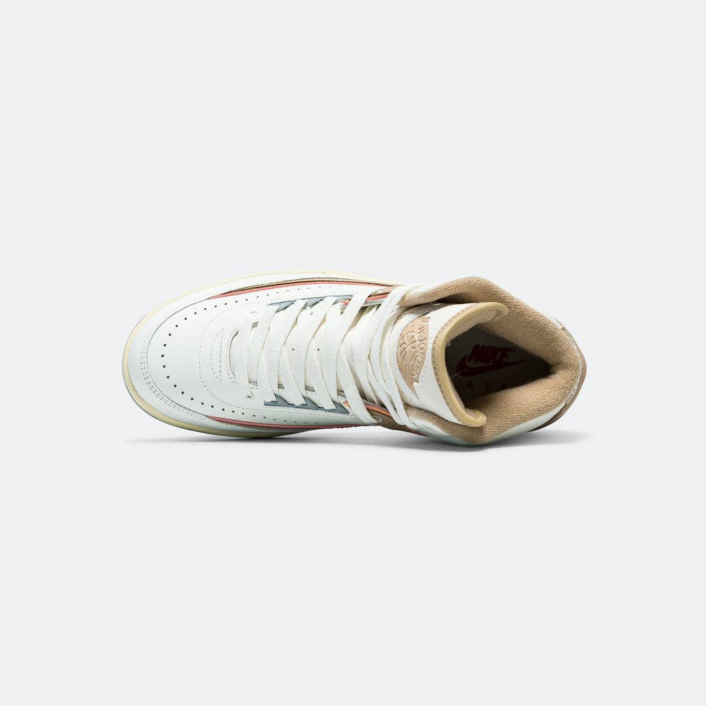 Womens Air Jordan 2 Retro - Sail/Desert-Sunrise Haze-Muslin