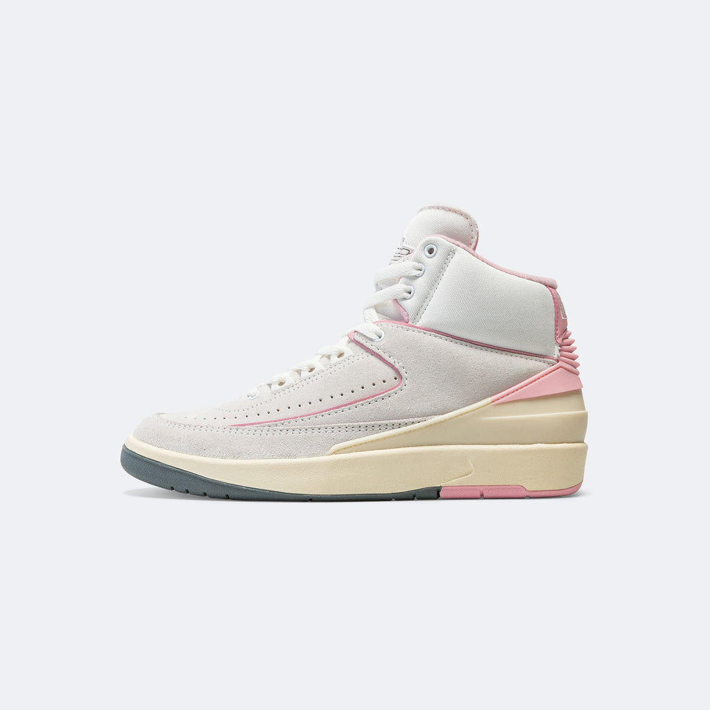Womens Air Jordan 2 Retro - Summit White/Gym Red-Med Soft Pink