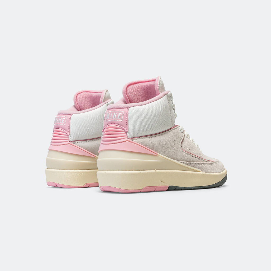 Womens Air Jordan 2 Retro - Summit White/Gym Red-Med Soft Pink