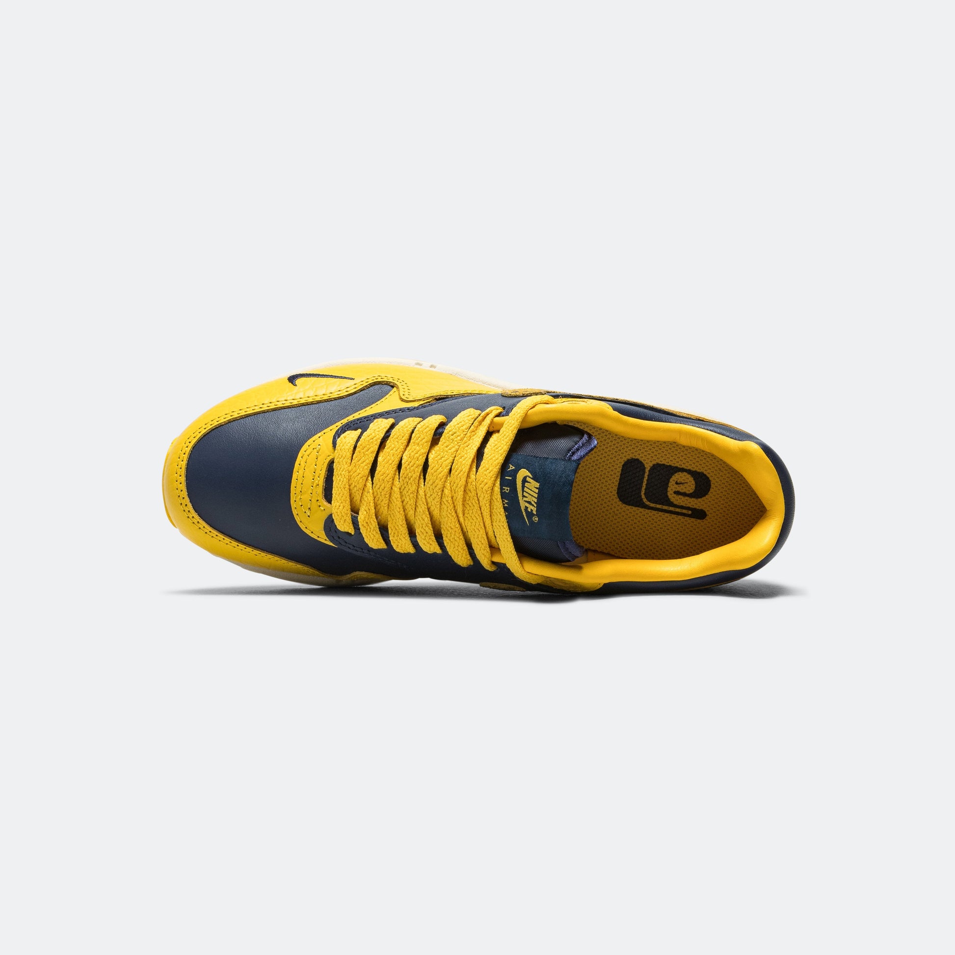 Womens Air Max 1 PRM - Midnight Navy/Varsity Maize-Natural