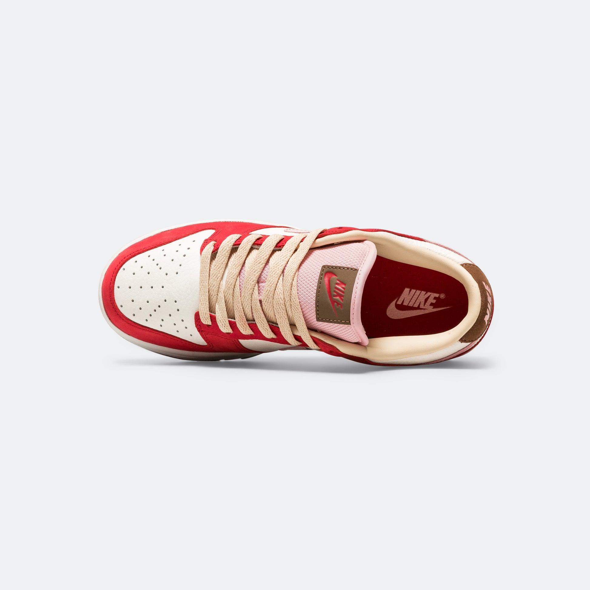 Womens Dunk Low PRM - Sport Red/Sheen-Straw-Sail