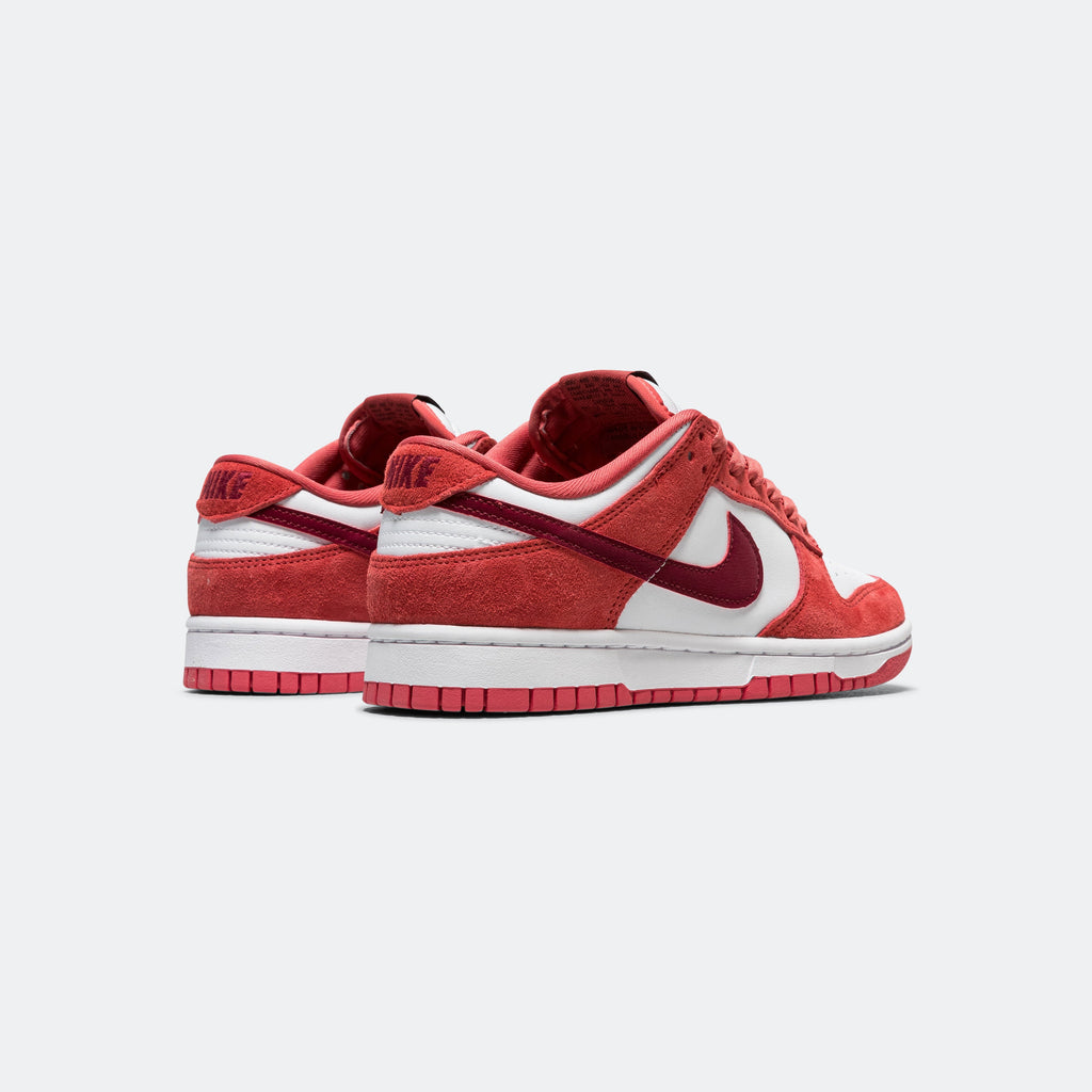 Womens Dunk Low - White/Team Red-Adobe-Dragon Red