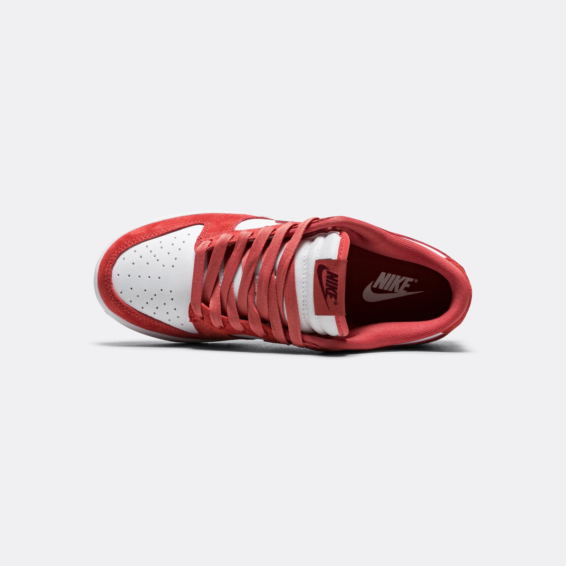 Womens Dunk Low - White/Team Red-Adobe-Dragon Red