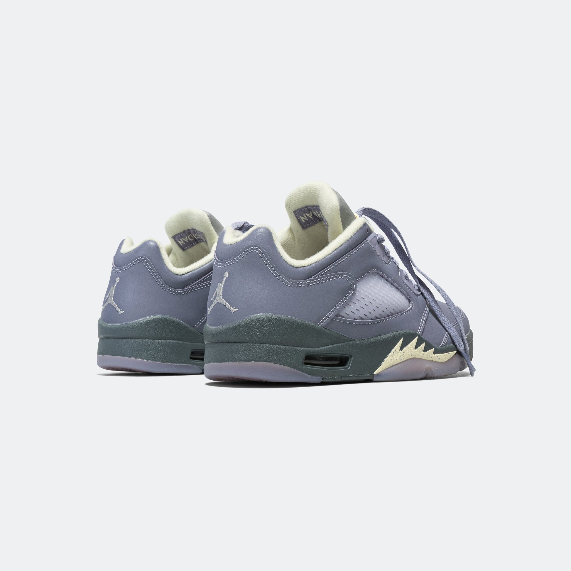Womens Air Jordan 5 Retro Low - Indigo Haze/Fire Red-Metallic Silver