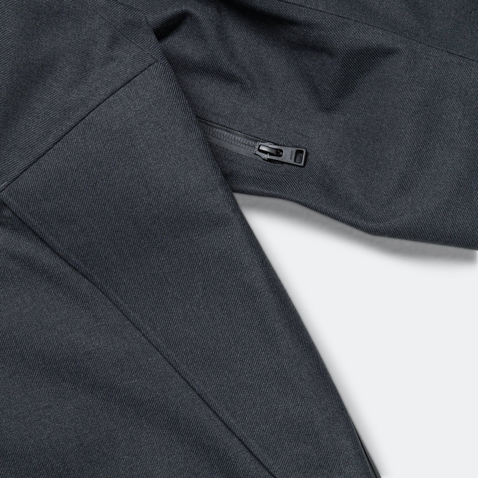 Textured Twill GORE-TEX® 3L Stand Collar Jacket - Charcoal Grey