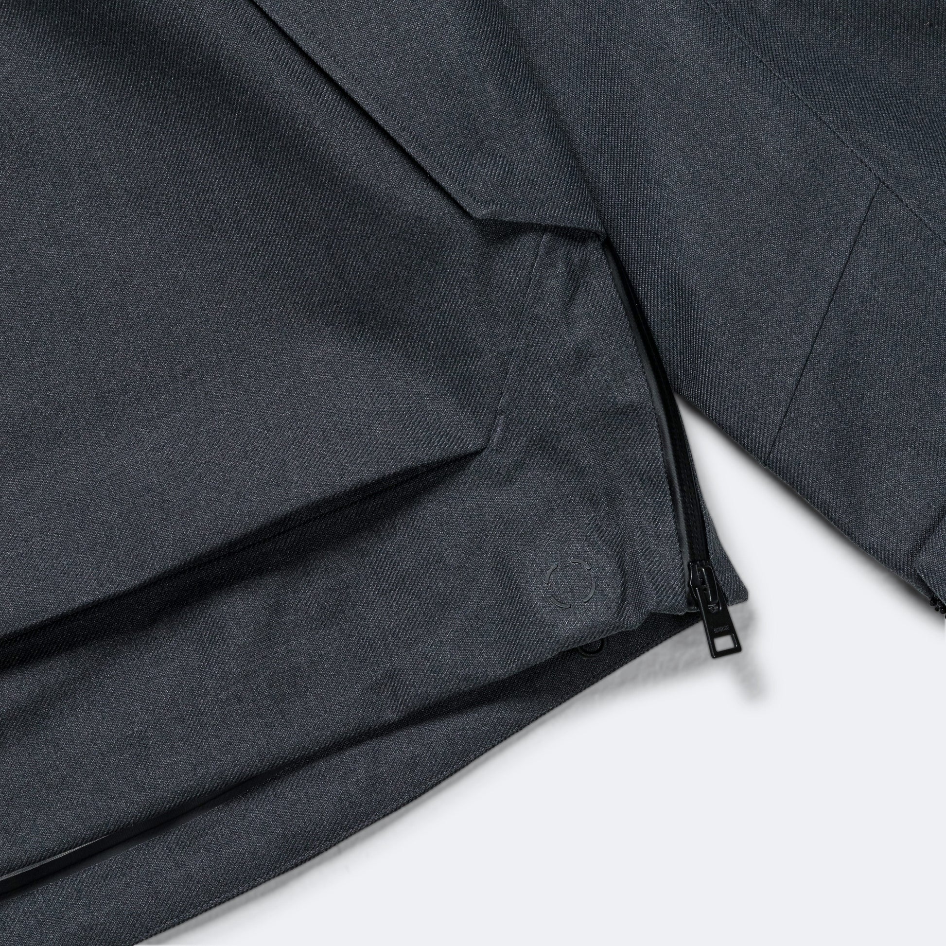 Textured Twill GORE-TEX® 3L Stand Collar Jacket - Charcoal Grey