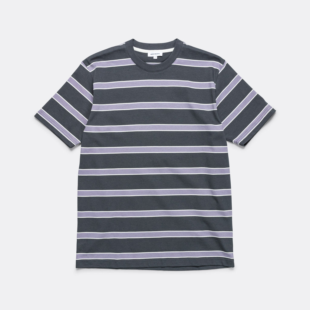 Johannes Multicolour Stripe T-Shirt - Battleship Grey