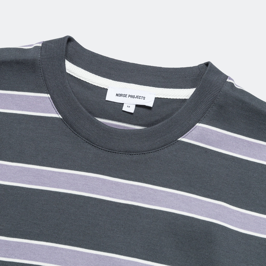 Johannes Multicolour Stripe T-Shirt - Battleship Grey