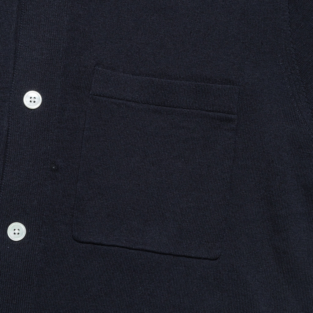 Rollo Cotton Linen SS Shirt - Dark Navy