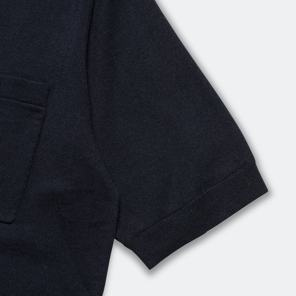 Rollo Cotton Linen SS Shirt - Dark Navy