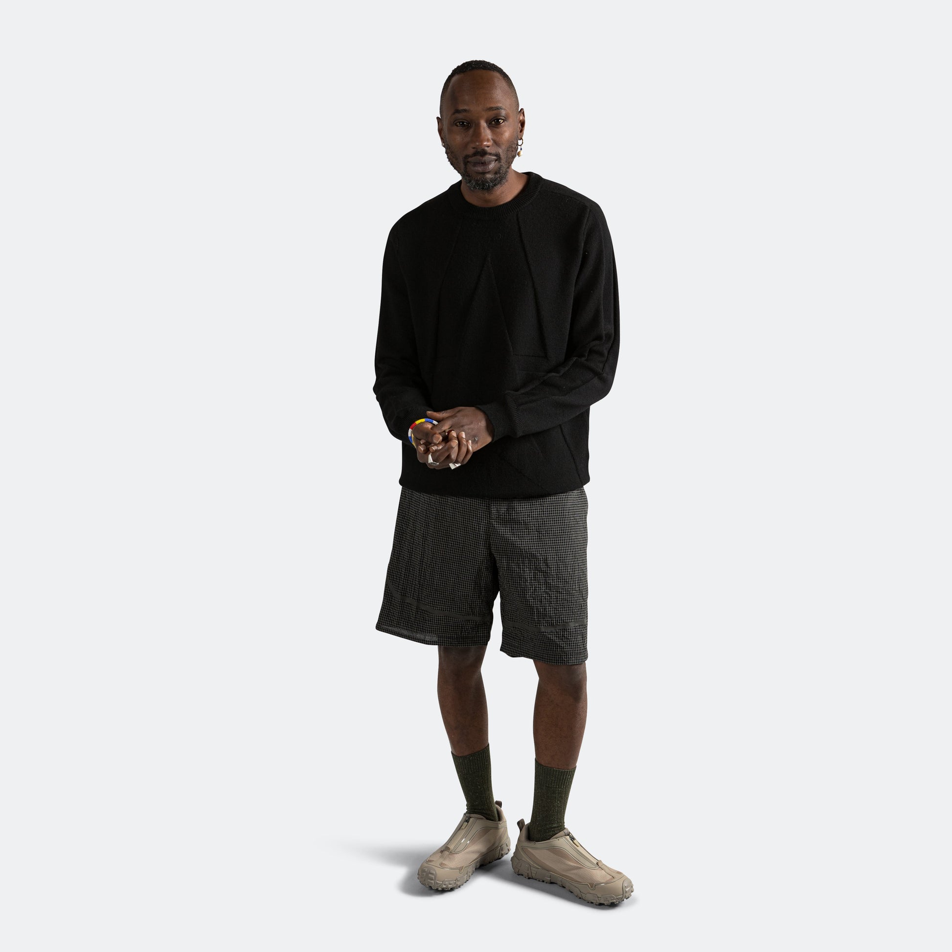 Hybrid Merino Monogram - Black