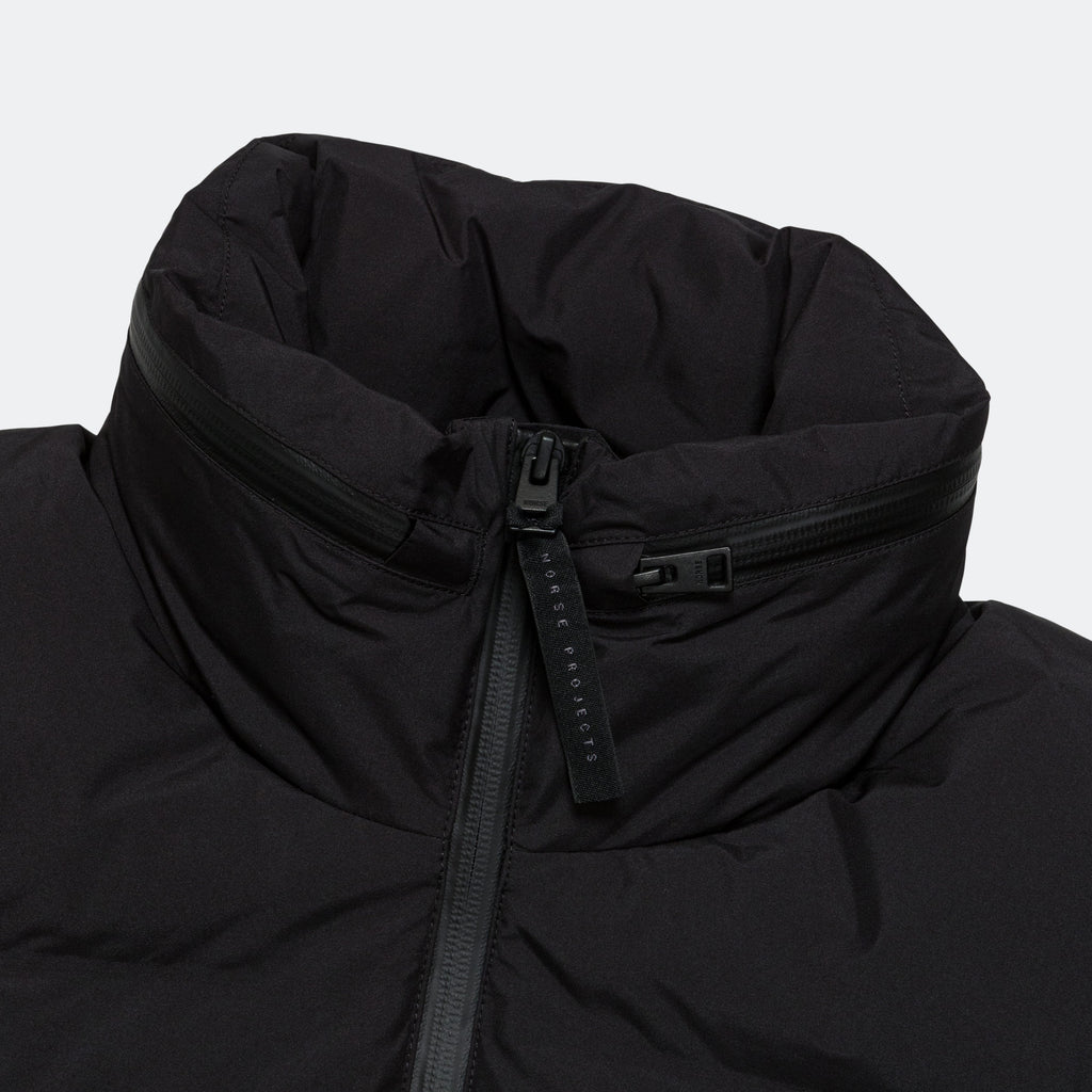 PERTEX® Shield Stand Collar Short Down Jacket - Black