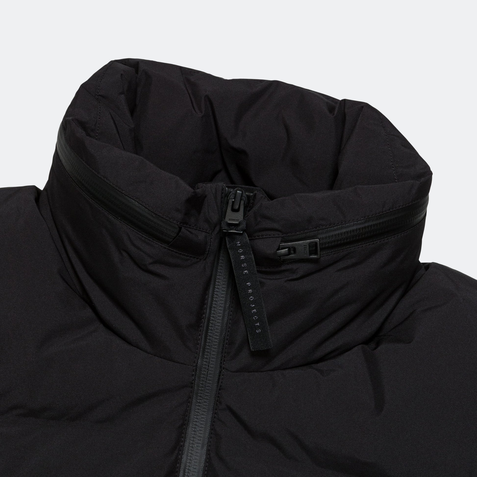 PERTEX® Shield Stand Collar Short Down Jacket - Black