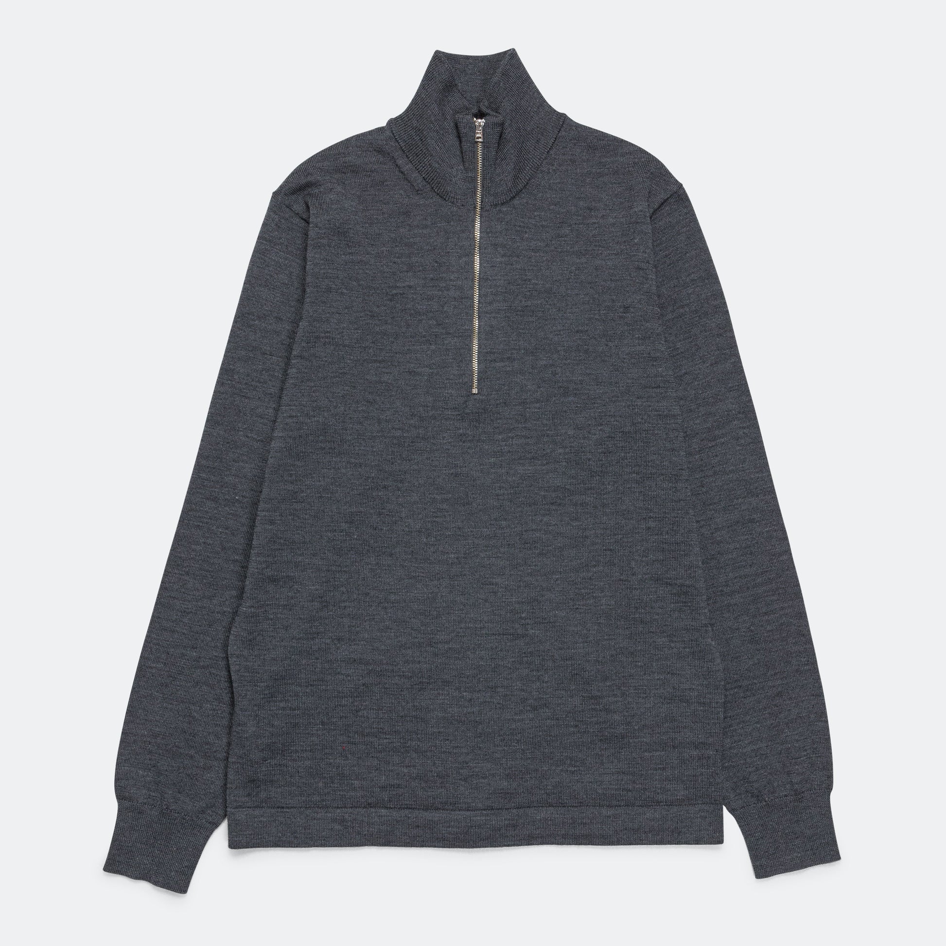 Tech Merino Half Zip - Charcoal Melange