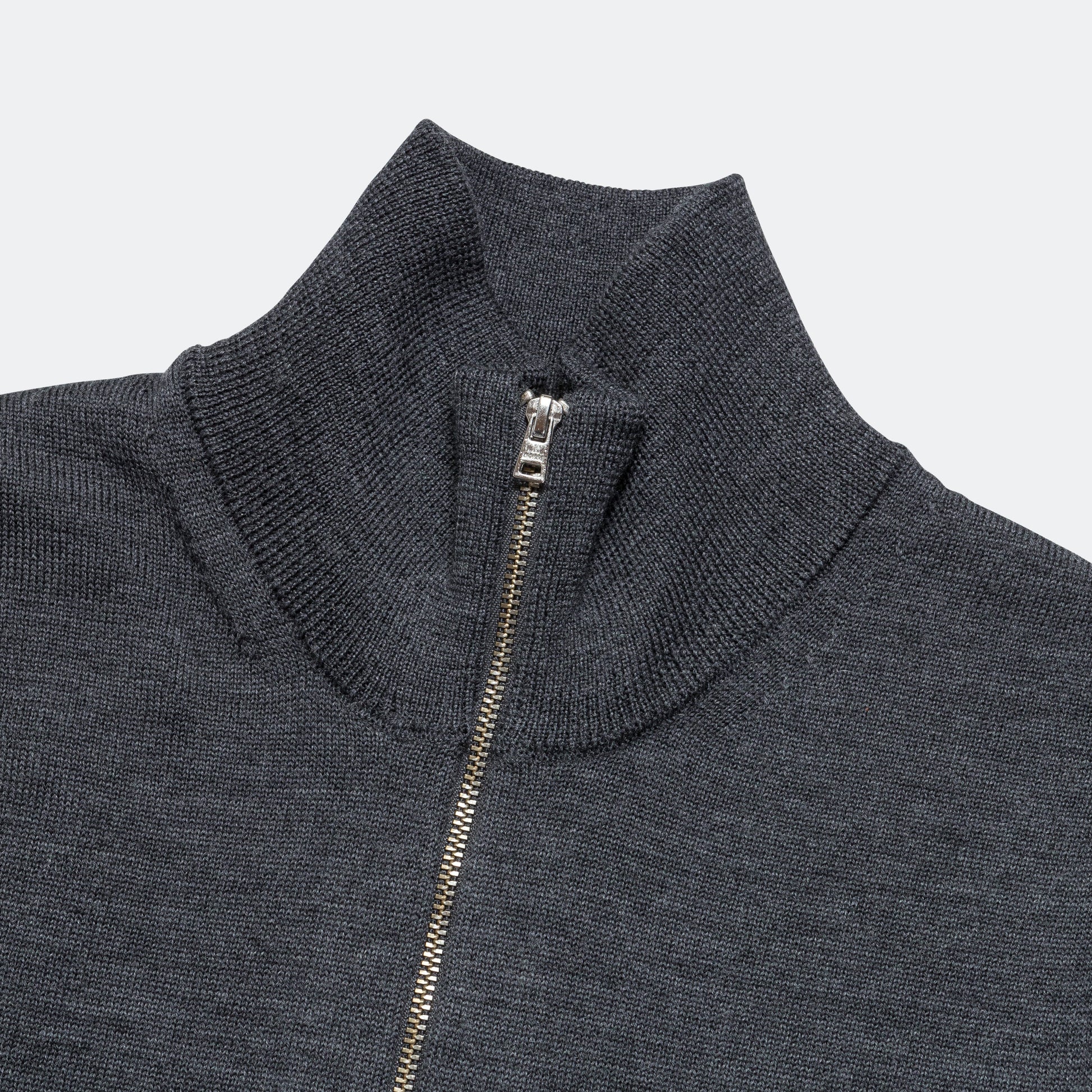 Tech Merino Half Zip - Charcoal Melange