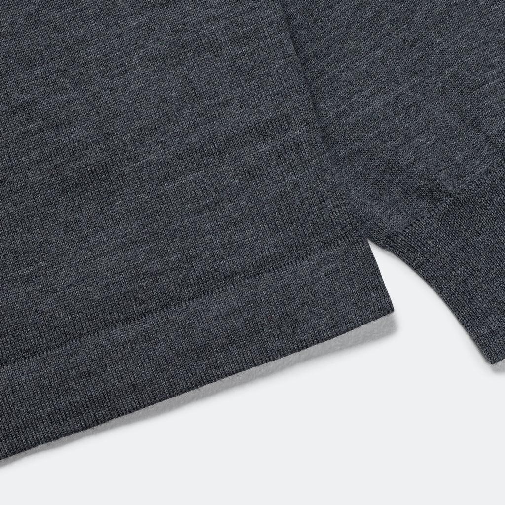 Tech Merino Half Zip - Charcoal Melange