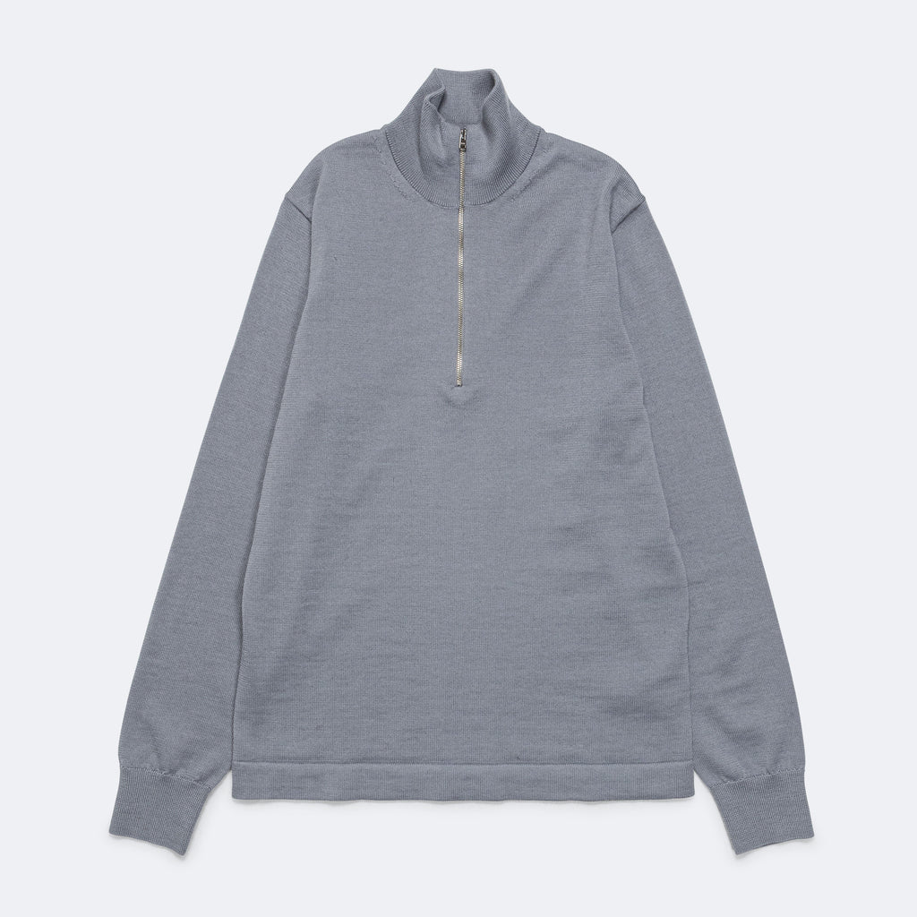 Tech Merino Half Zip - Glacier Grey