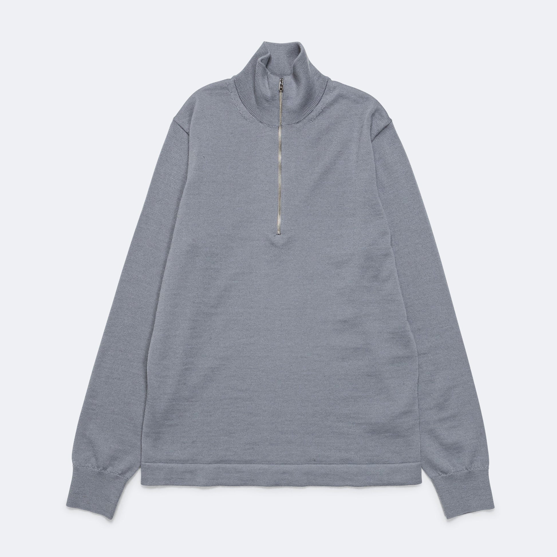 Tech Merino Half Zip - Glacier Grey