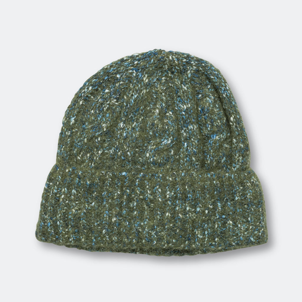 Cotton Alpaca Cable Beanie - Spruce Green