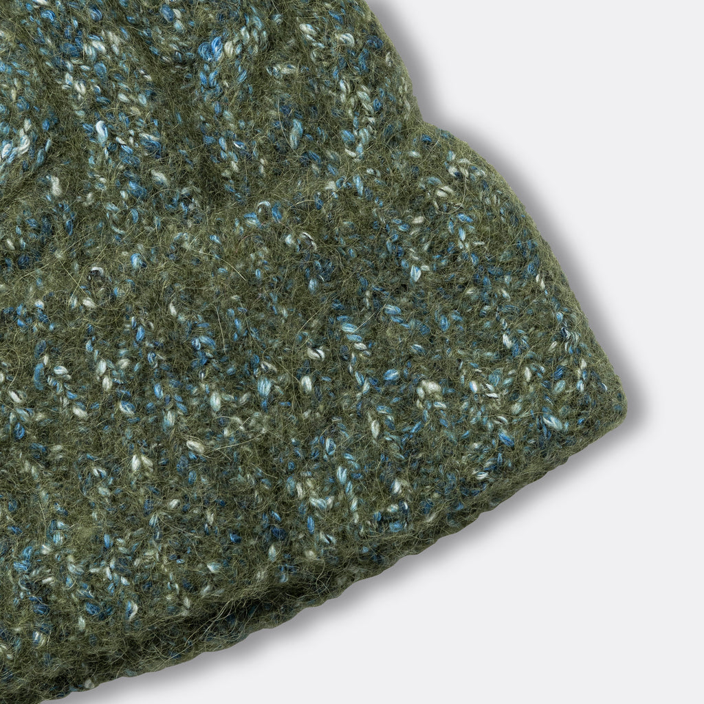 Cotton Alpaca Cable Beanie - Spruce Green
