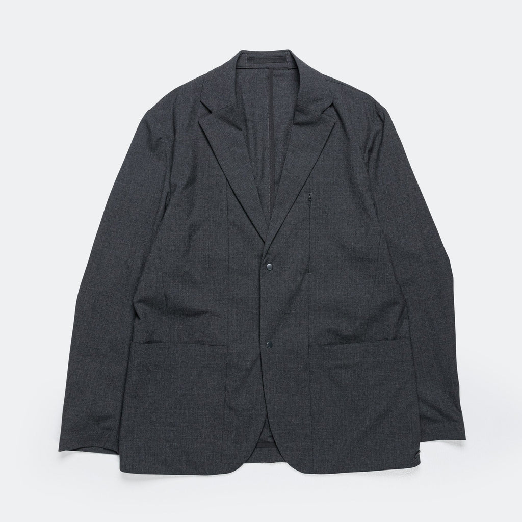 Emil Cordura Tech Wool Blazer - Charcoal Melange