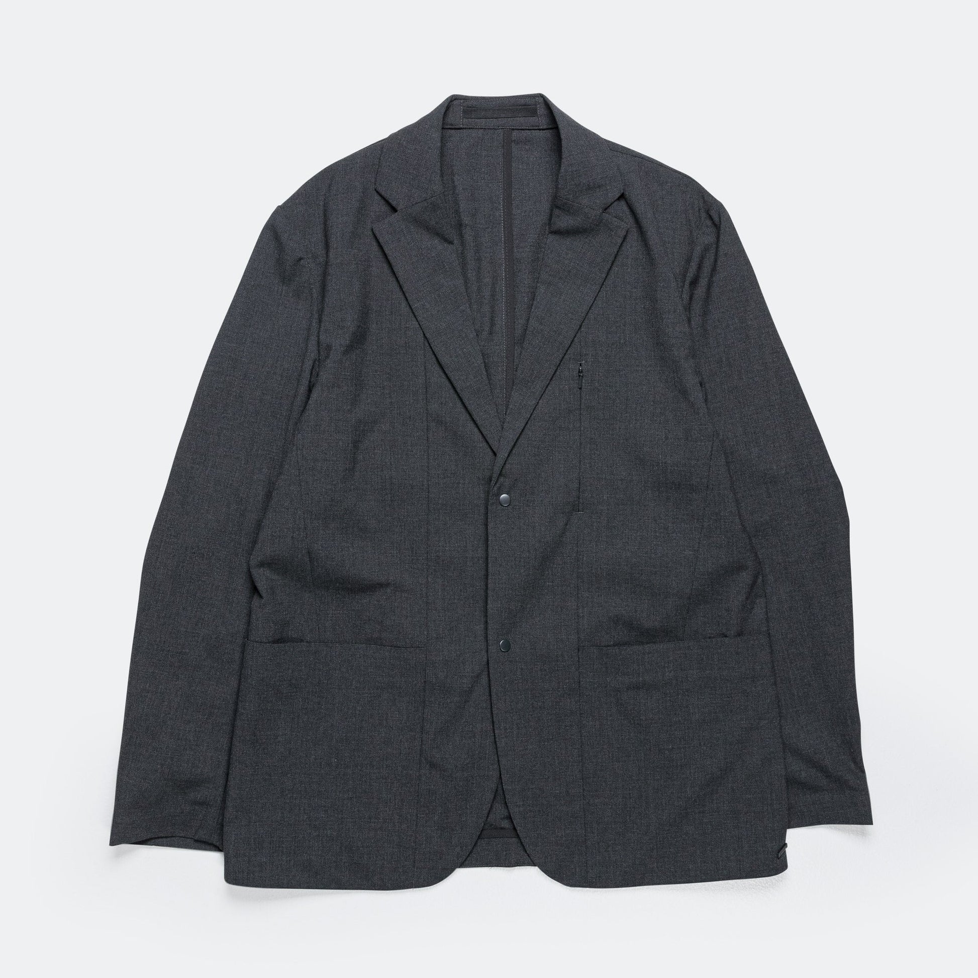 Emil Cordura Tech Wool Blazer - Charcoal Melange