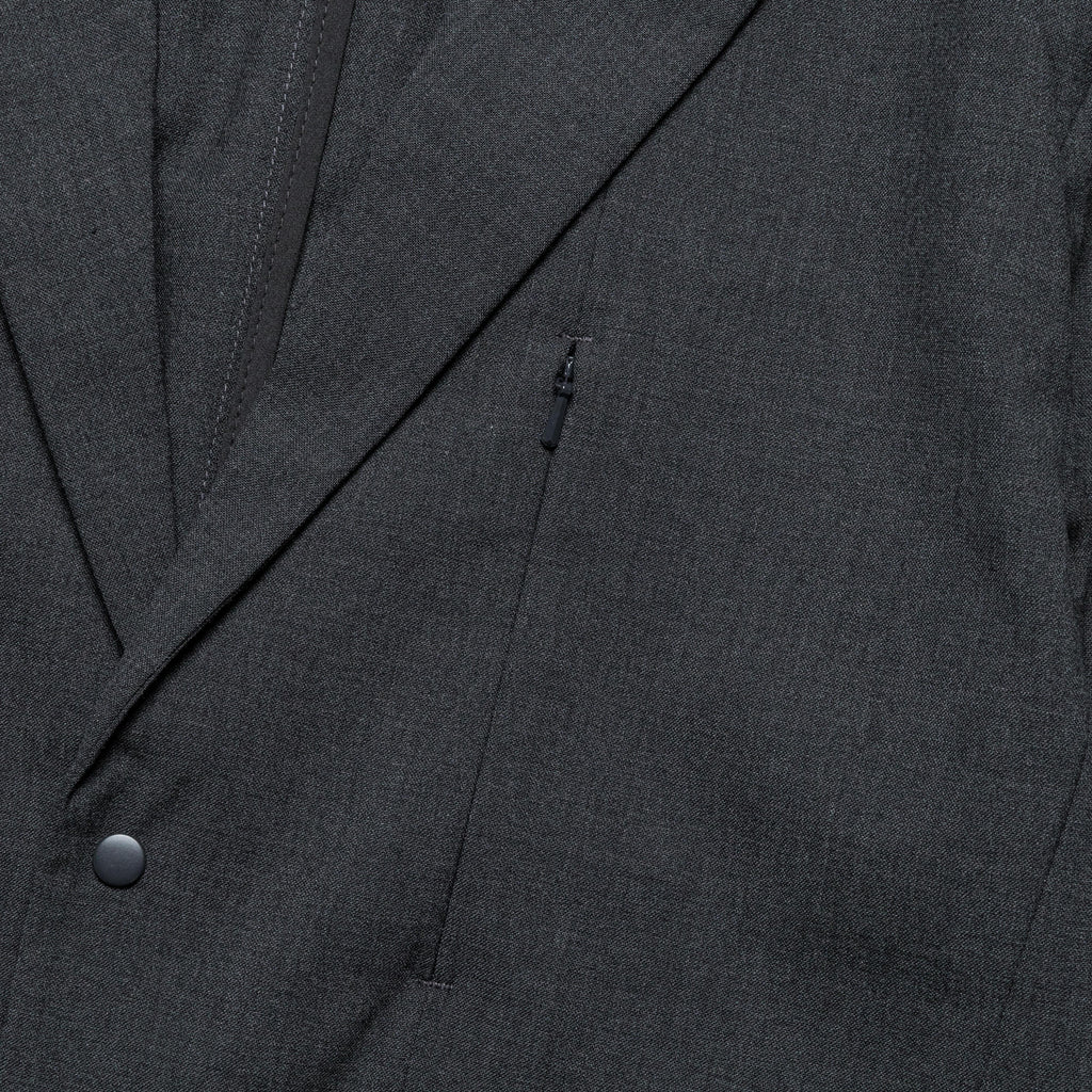 Emil Cordura Tech Wool Blazer - Charcoal Melange