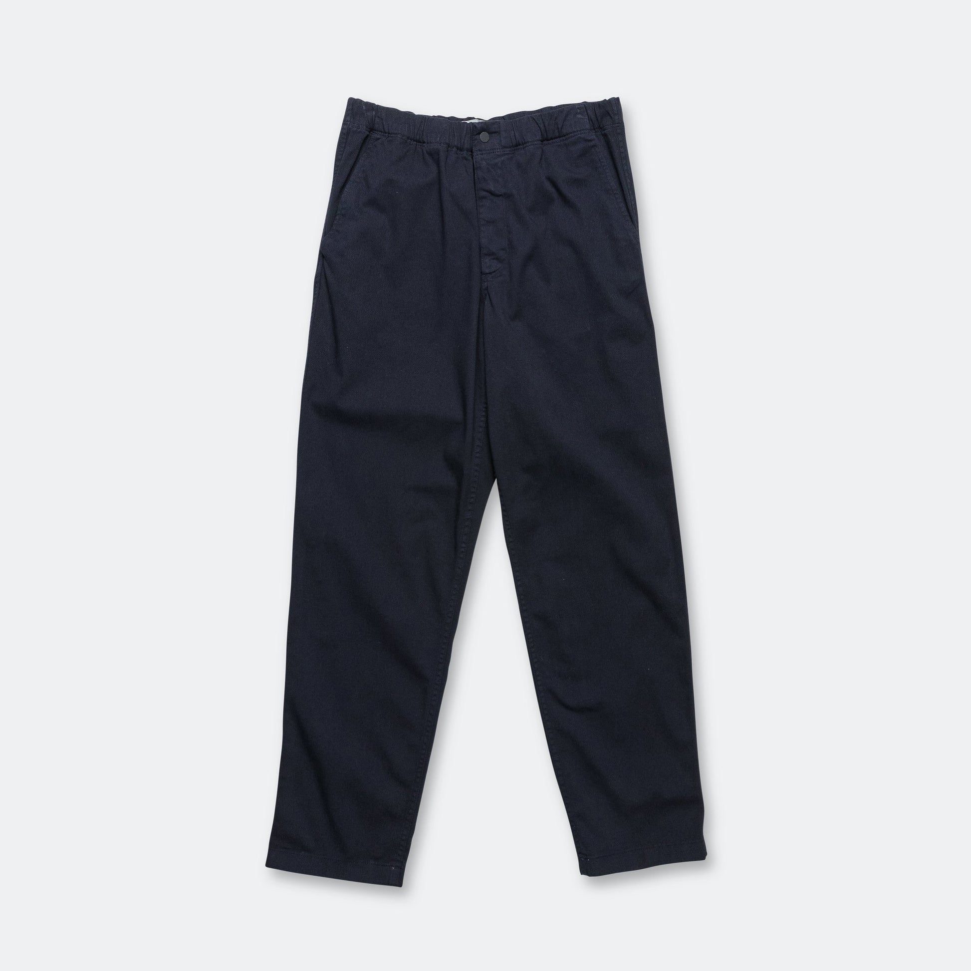 Ezra Relaxed Organic Stretch Twill Trouser - Dark Navy