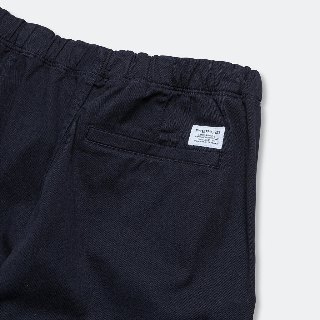 Ezra Relaxed Organic Stretch Twill Trouser - Dark Navy