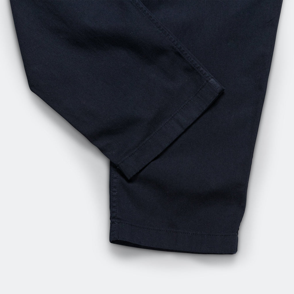 Ezra Relaxed Organic Stretch Twill Trouser - Dark Navy