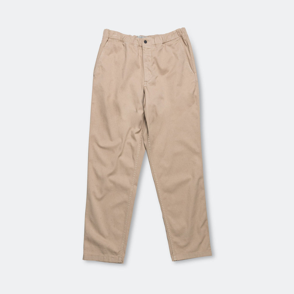 Ezra Relaxed Organic Stretch Twill Trouser - Utility Khaki
