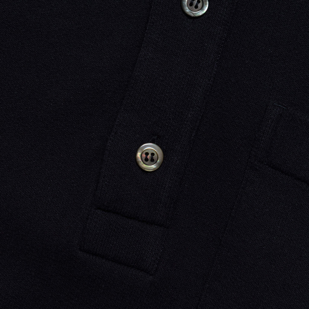 Fraser Relaxed Loopback Tab Series LS Polo - Dark Navy
