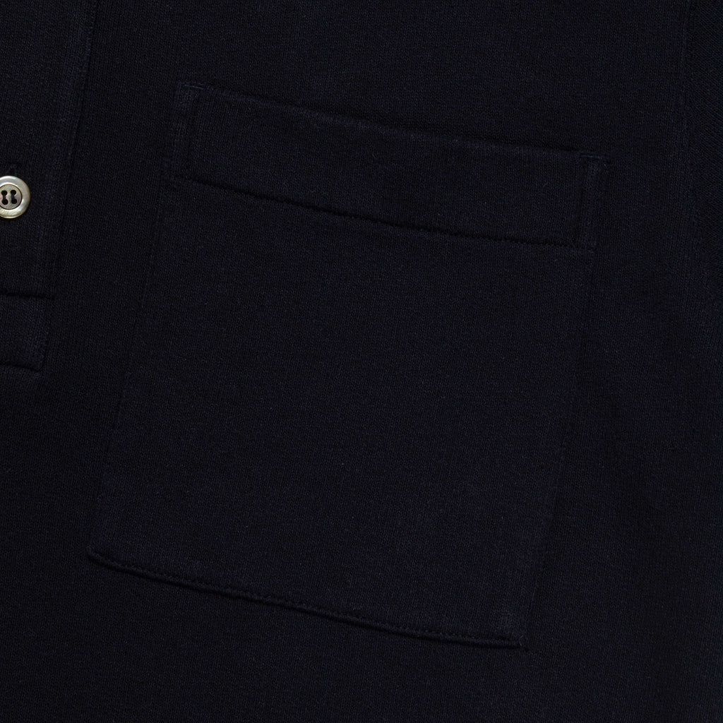 Fraser Relaxed Loopback Tab Series LS Polo - Dark Navy