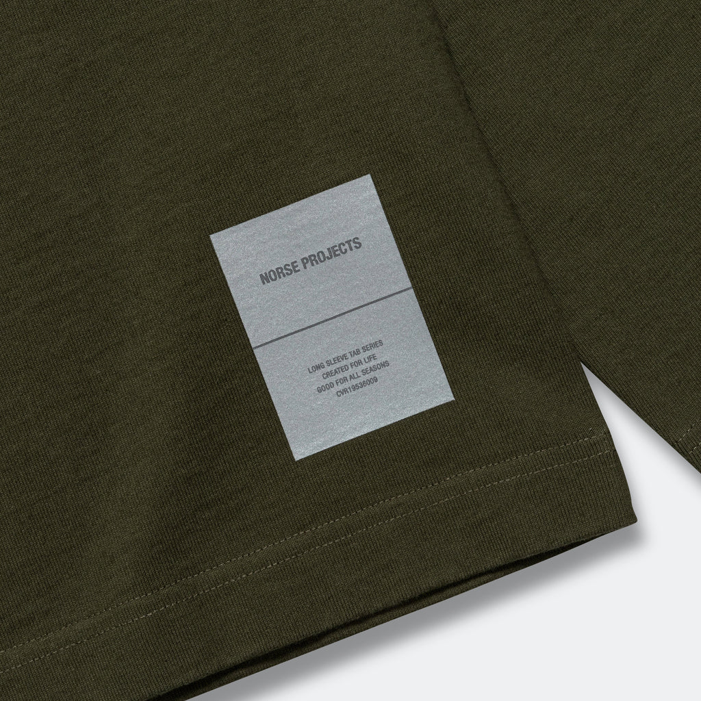Holger Relaxed Organic Heavy Tab Series LS T-Shirt - Army Green